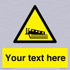 Custom warning grounding narrow boat on lock cill